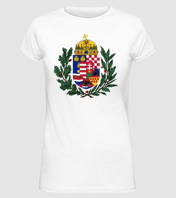 Régi címer minta fehér pólón