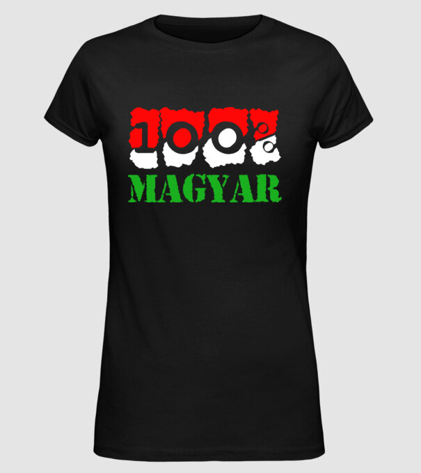 Tökéletes Magyar minta fekete pólón