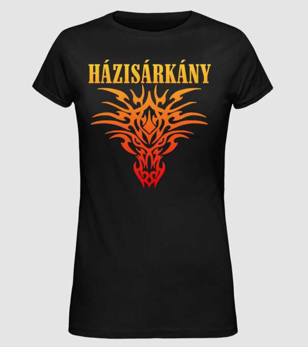 Házisárkány minta fekete pólón