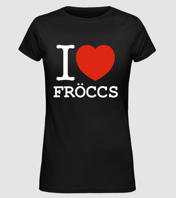 I Love Fröccs minta fekete pólón