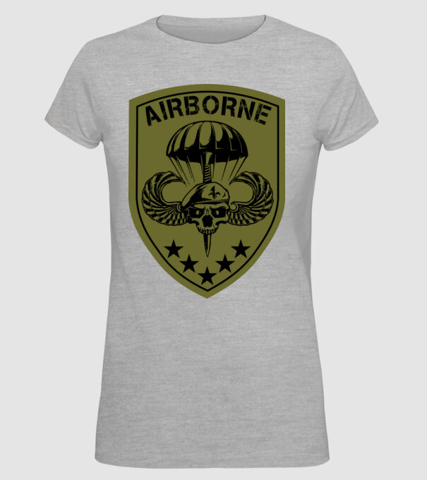 Airborne minta szürke pólón