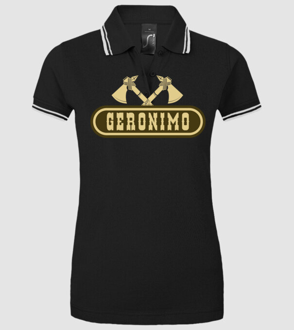 Geronimo minta fekete pólón
