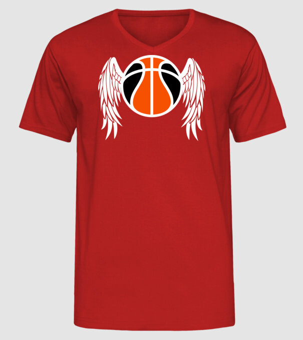 Basket Wing minta piros pólón