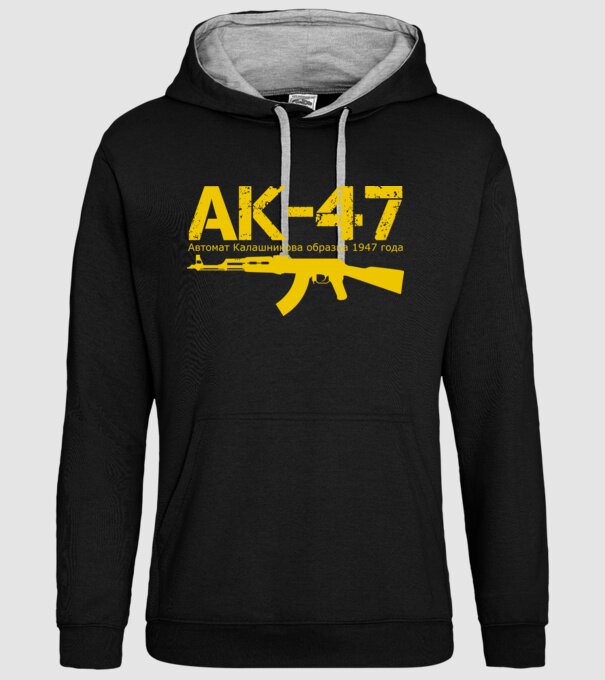 AK-47 minta fekete pólón
