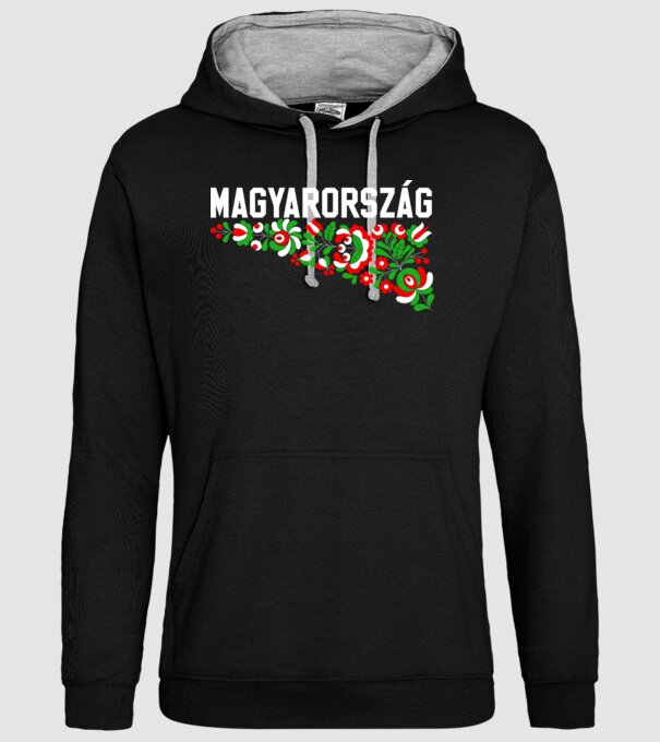 Magyarország minta fekete pólón