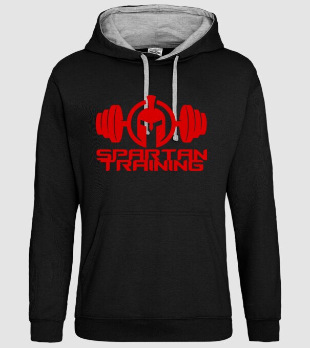 Spartan Training minta fekete pólón