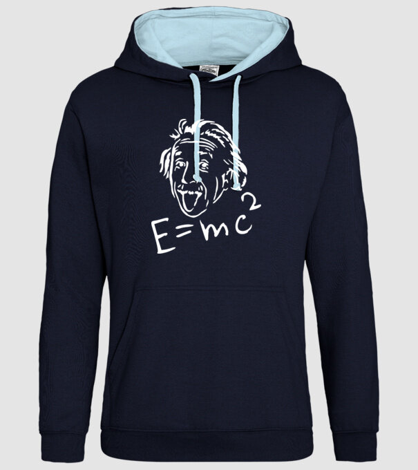 E=mc2 minta sötétkék pólón