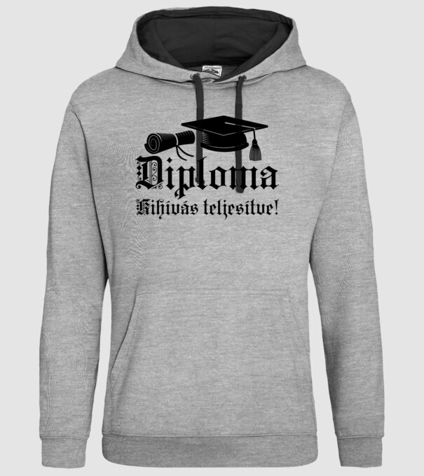 Diploma minta szürke pólón