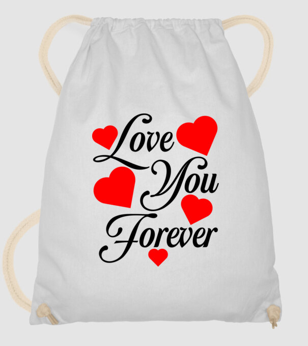 Love you forever (fekete) minta fehér pólón