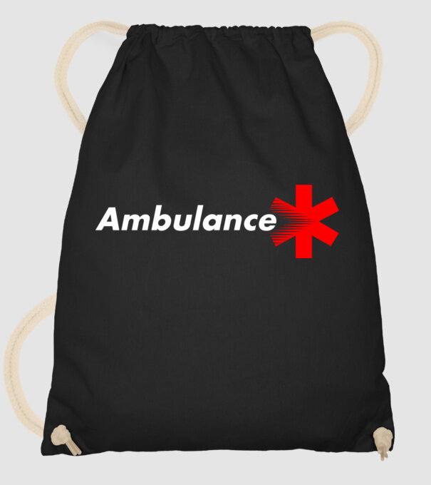Ambulance minta fekete pólón