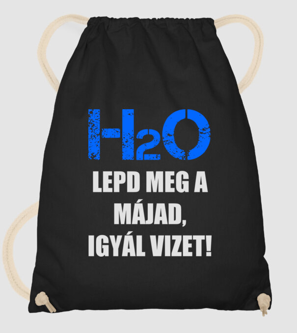 H2O minta fekete pólón
