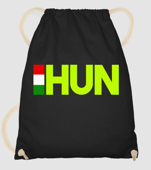 HUN (Hungary) minta fekete pólón