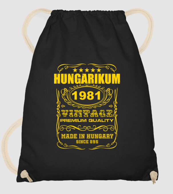 Hungarikum 1981 minta fekete pólón