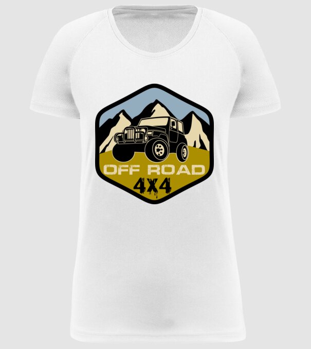 OffRoad 4X4 minta fehér pólón