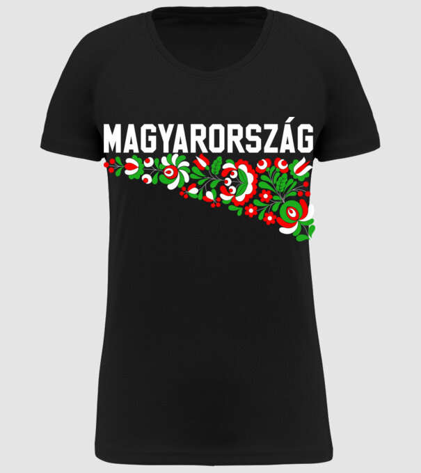Magyarország minta fekete pólón