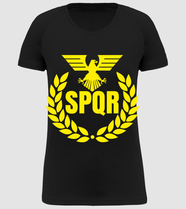 SPQR minta fekete pólón