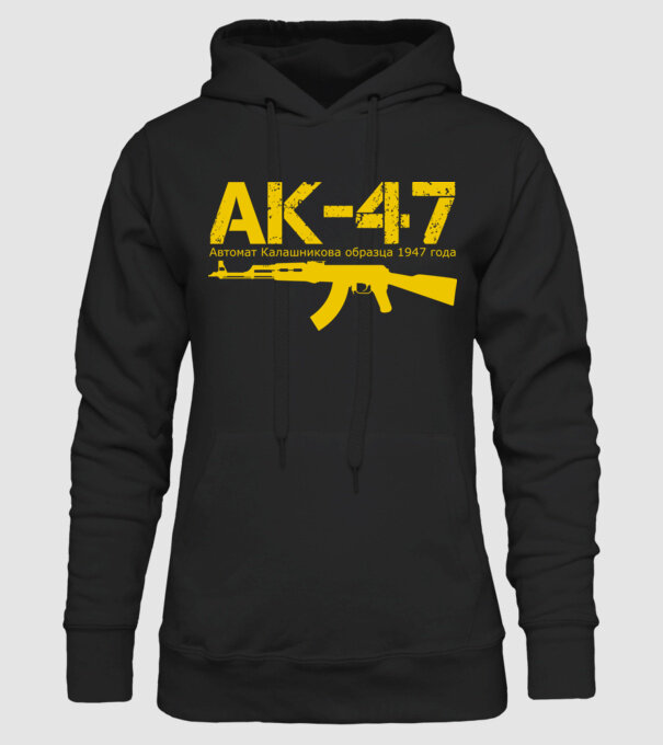 AK-47 minta fekete pólón