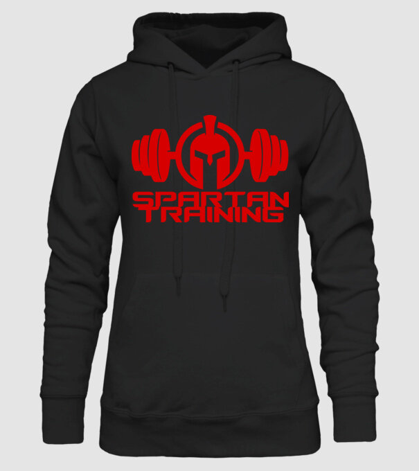 Spartan Training minta fekete pólón
