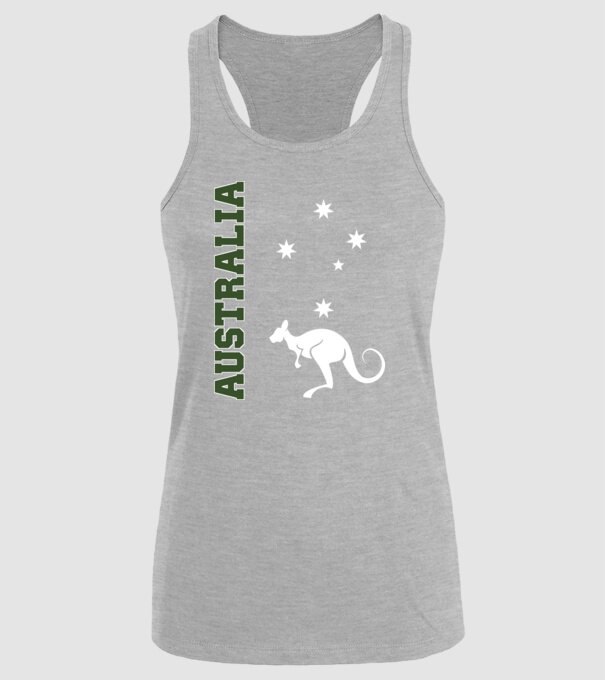 Australia minta szürke pólón
