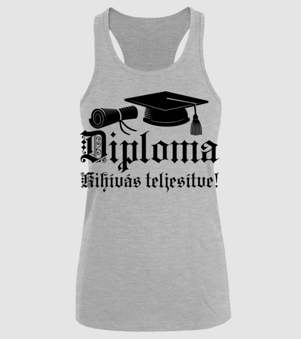 Diploma minta szürke pólón
