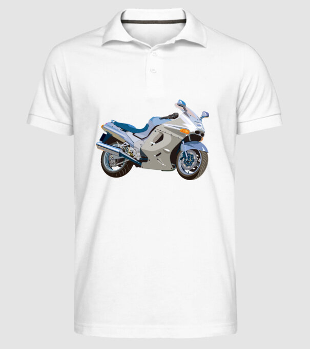 Moto GP minta fehér pólón