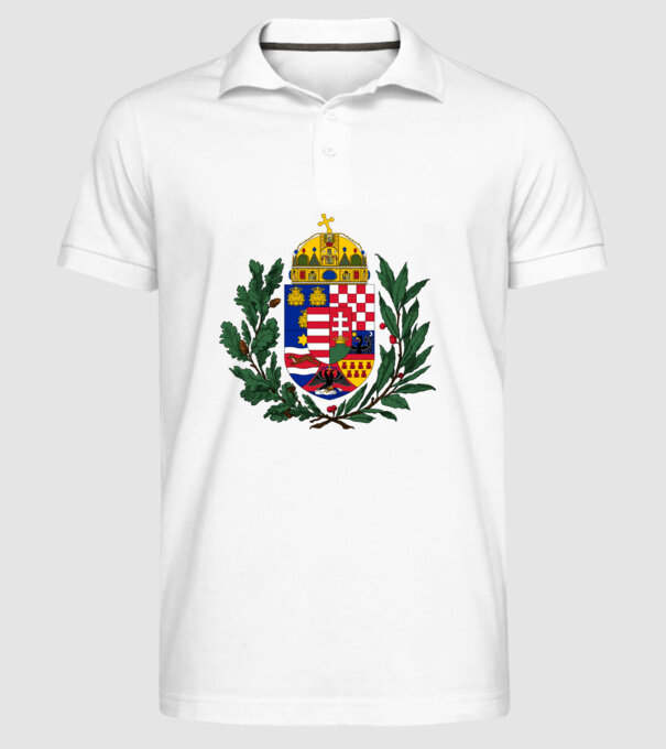 Régi címer minta fehér pólón
