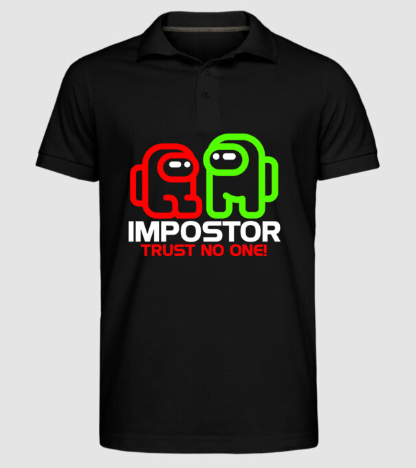 Among us Impostor minta fekete pólón
