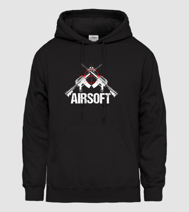 Airsoft (AR16) minta fekete pólón