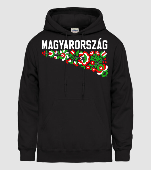Magyarország minta fekete pólón