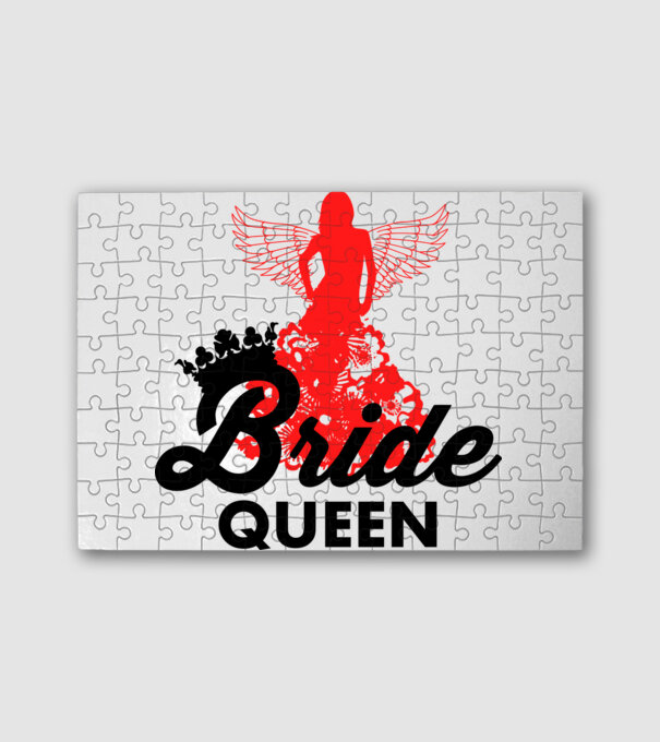 Bride Queen minta fehér pólón