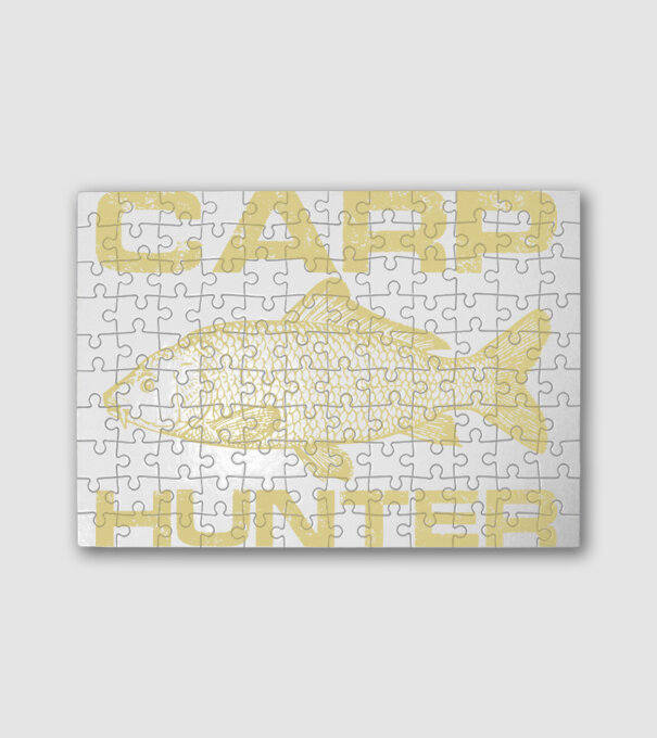 Carp Hunter (Ponty vadász) minta fehér pólón