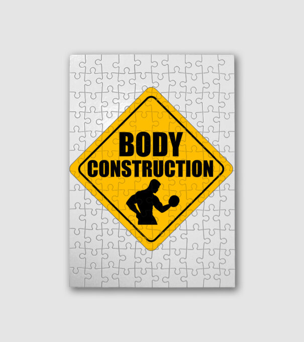 Body Construction minta fehér pólón