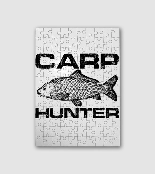 Carp Hunter (Ponty vadász) minta fehér pólón