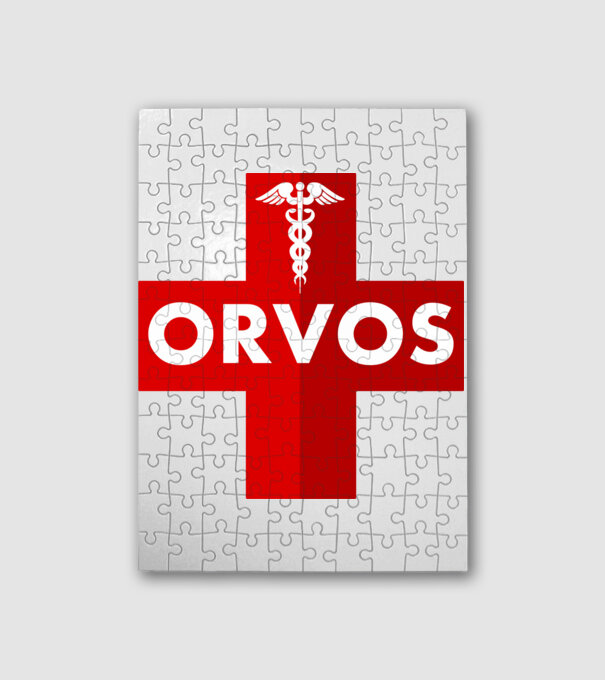 Orvos (cross) minta fehér pólón