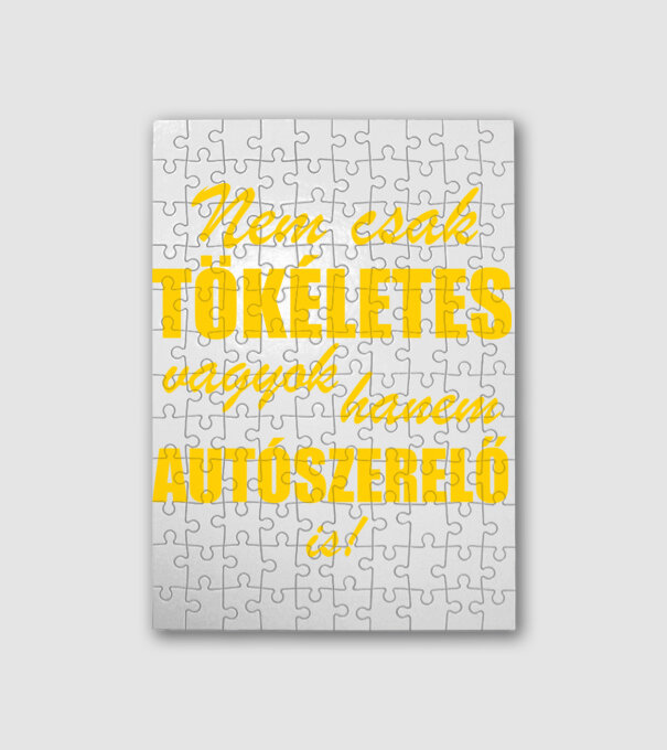 Tökéletes autószerelő minta fehér pólón