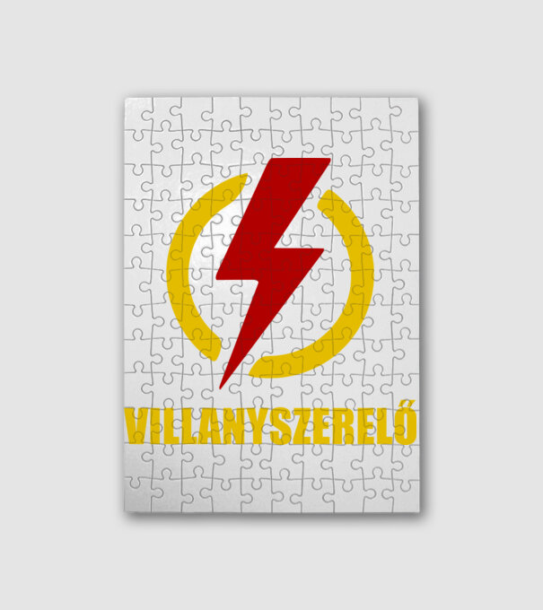 Villanyszerelő minta fehér pólón