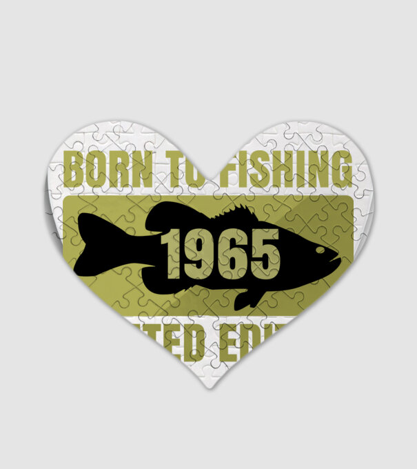 Born to Fishing 1965 minta fehér pólón