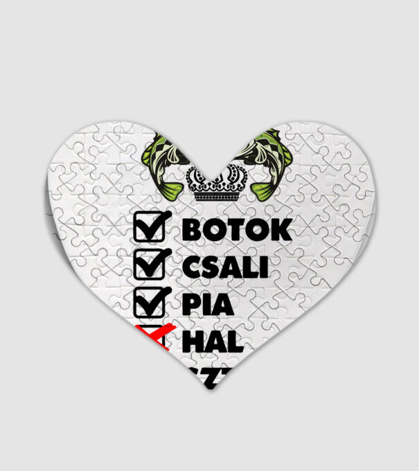 Horgász teszt minta fehér pólón