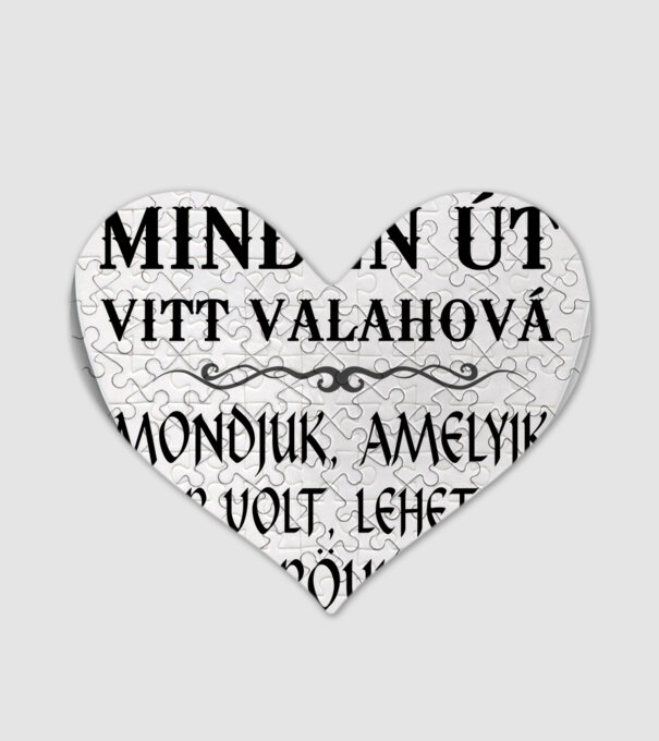 Minden út 2 minta fehér pólón