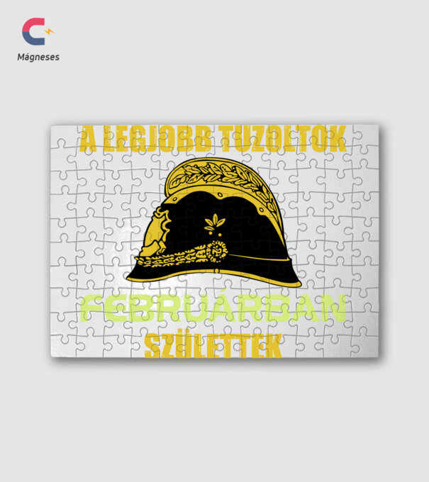 Legjobb tűzoltó - február minta fehér pólón
