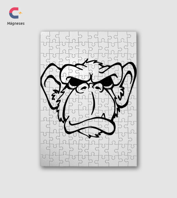 Angry Monkey minta fehér pólón