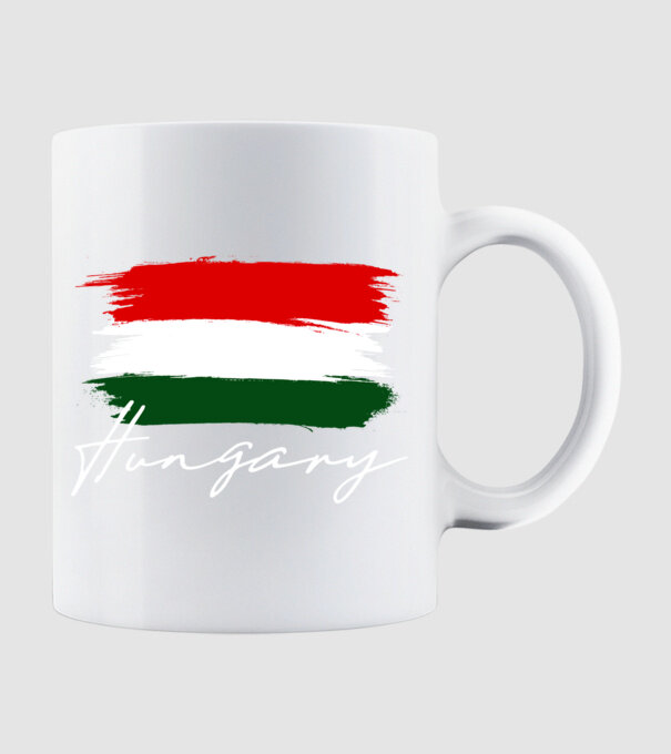 Hungary minta fehér pólón