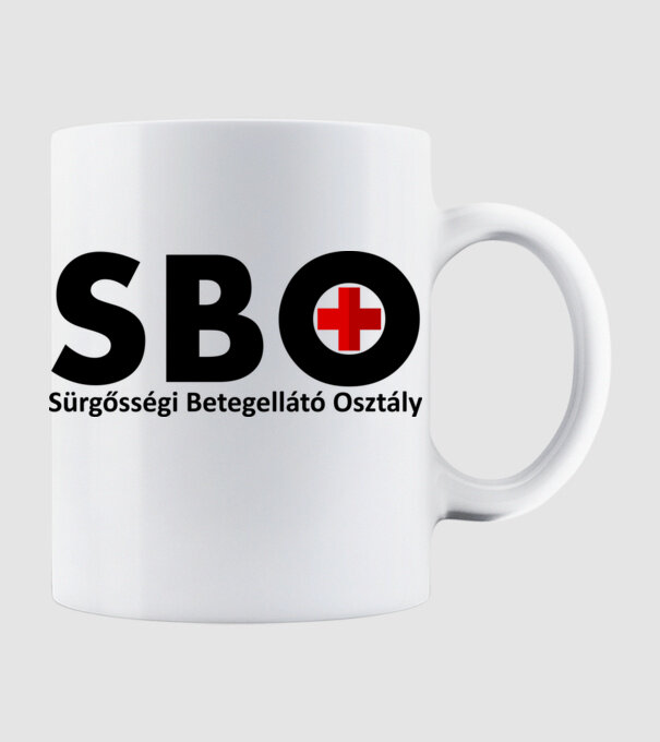 SBO (black)  minta fehér pólón