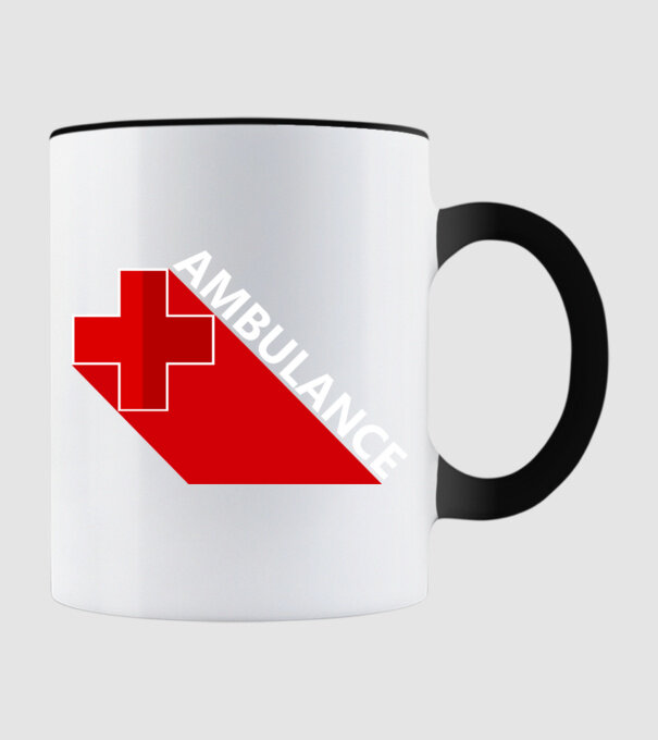 Ambulance (red cross) minta fekete pólón