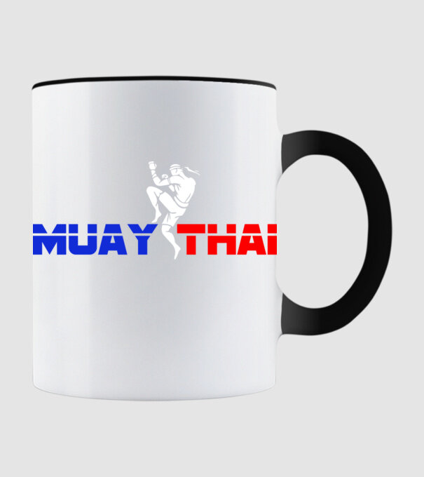 Muay Thay minta fekete pólón