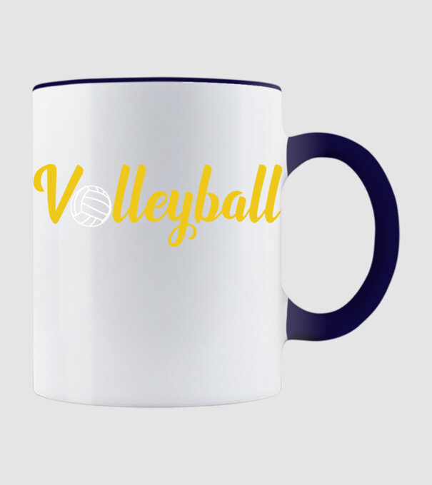 Volleyball (Röplabda) minta sötétkék pólón
