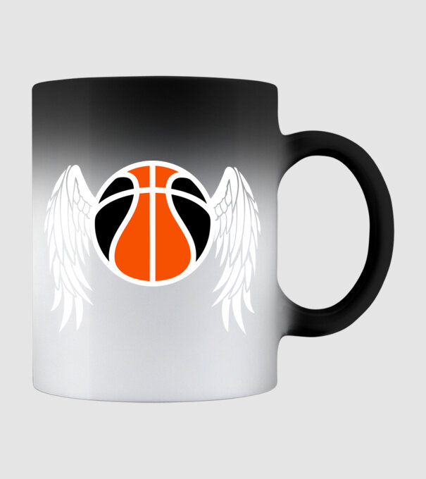 Basket Wing minta fekete pólón