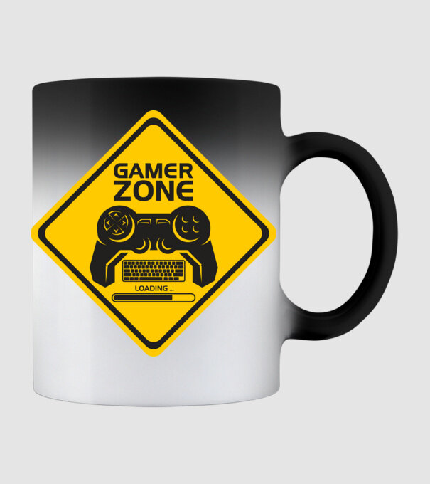 Gamer Zone minta fekete pólón