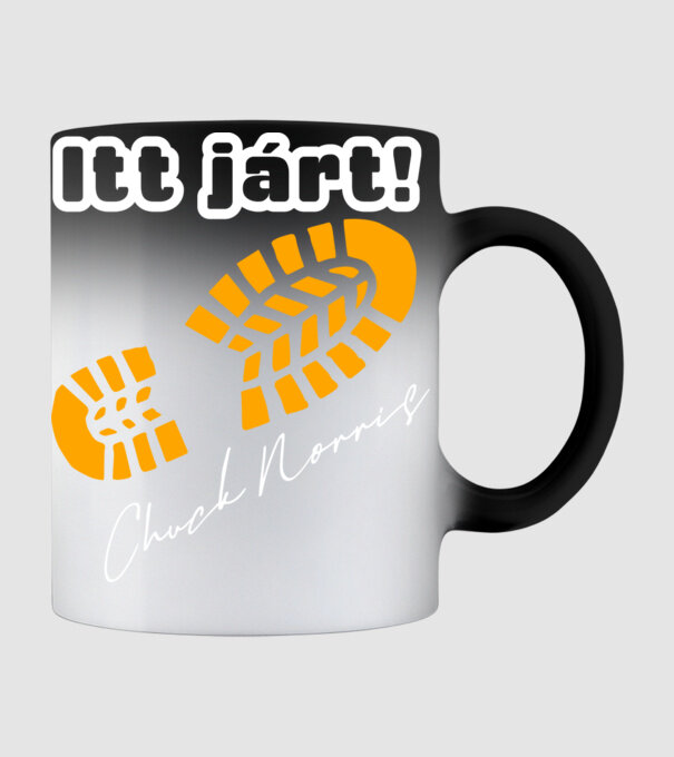 Itt járt Chuck Norris minta fekete pólón