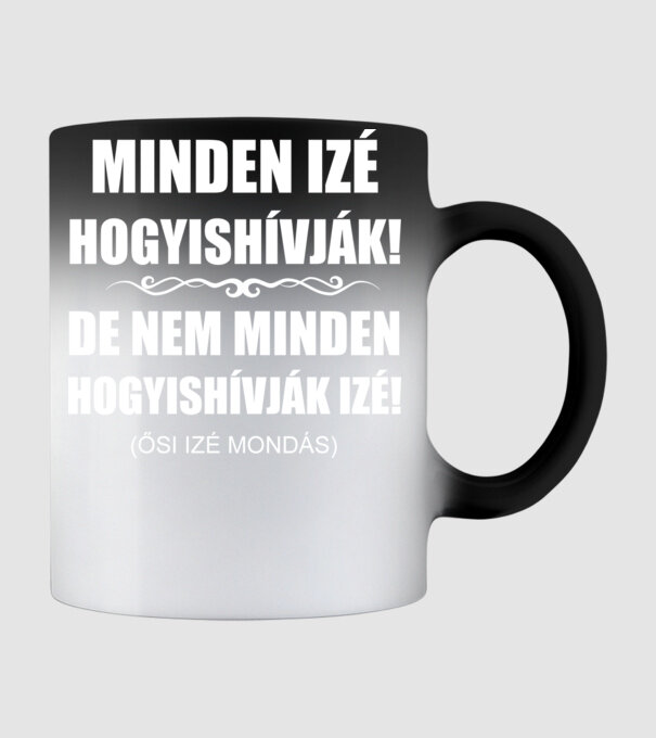 Minden izé (white) minta fekete pólón